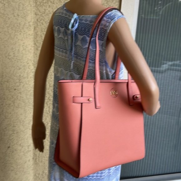 Michael Kors Carmen Large Leather NS Tote Sherbert - Picture 15 of 16